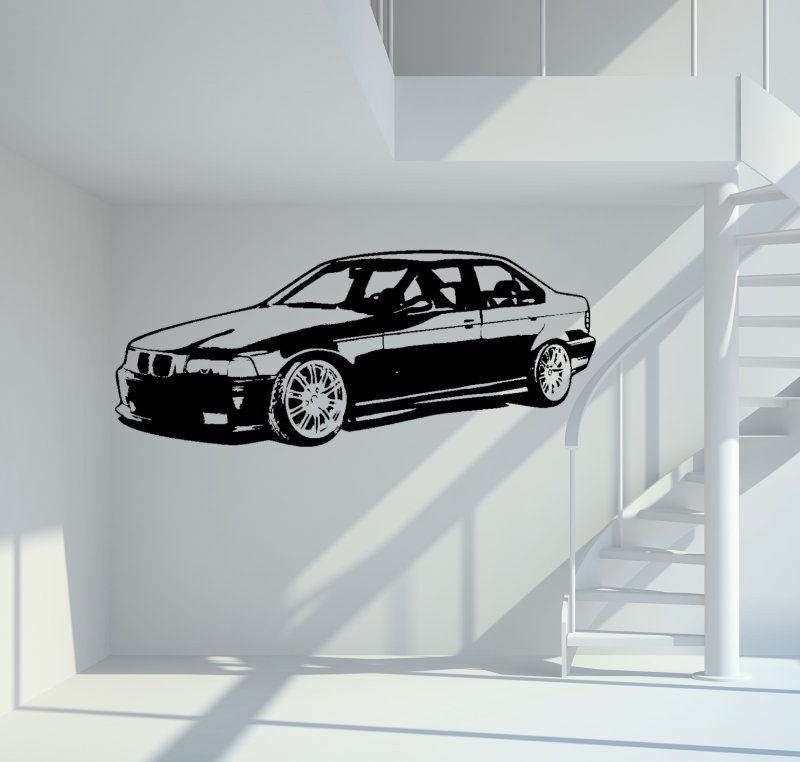 BMW E36 Wandtattoo